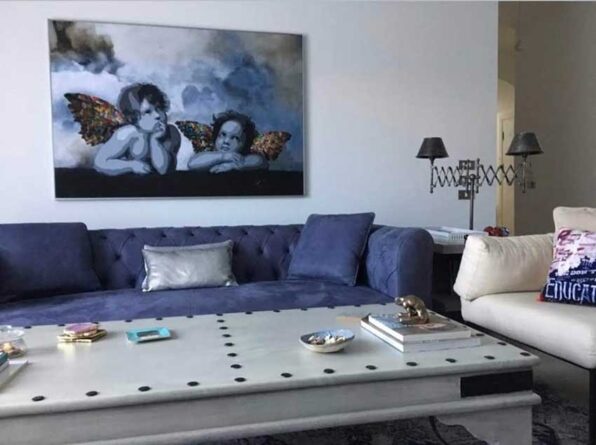 This Raphael's Angels painting is a contemporary piece of art by Kristel Bechara, award winning artist