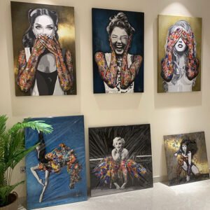 Kristel Bechara's unique interpretation, artistic style, and perception is illustrated in "Mystic Voices" paintings of this art collection
